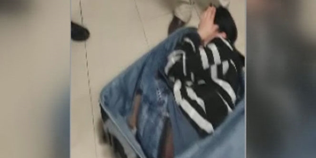 Valizin içinde Türkiye'ye girerken yakalandı