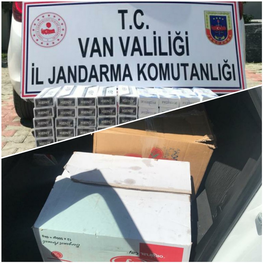 Van’da 900 paket kaçak sigara ele geçirildi 