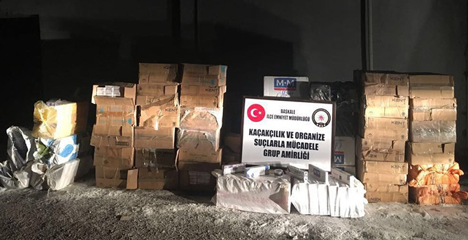 Van'da kaçak sigara ve nargile tütünü operasyonu