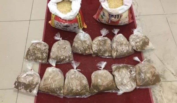 Van'da pirinç çuvallarının içinde eroin yakalandı