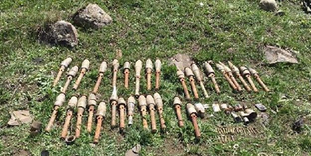 Van'da roketatar mühimmatı ele geçirildi
