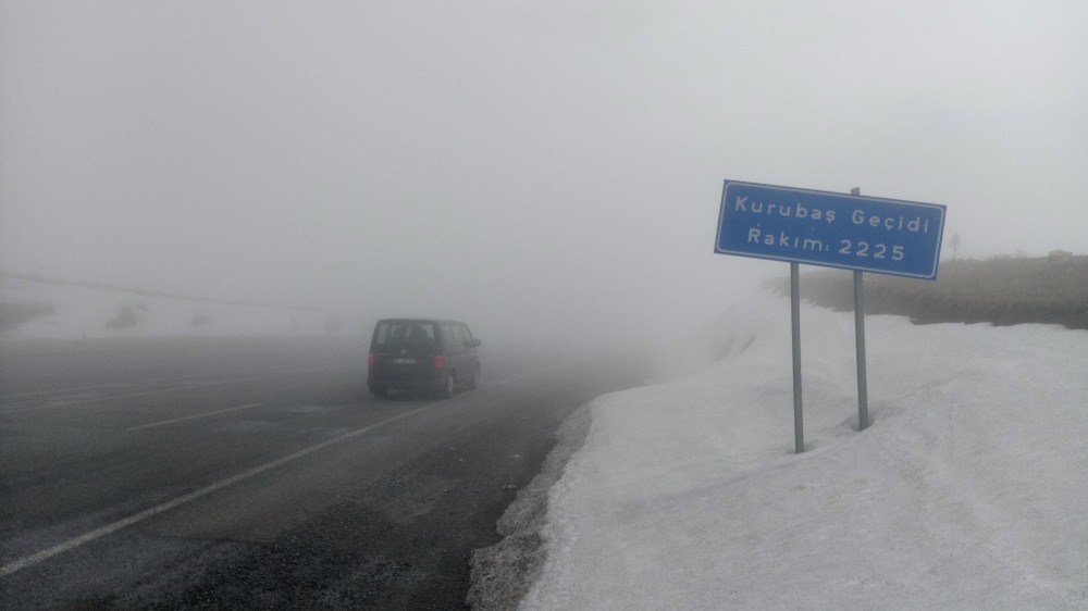 Van’da Sis Kurubaş Geçidi’nde etkili oluyor 