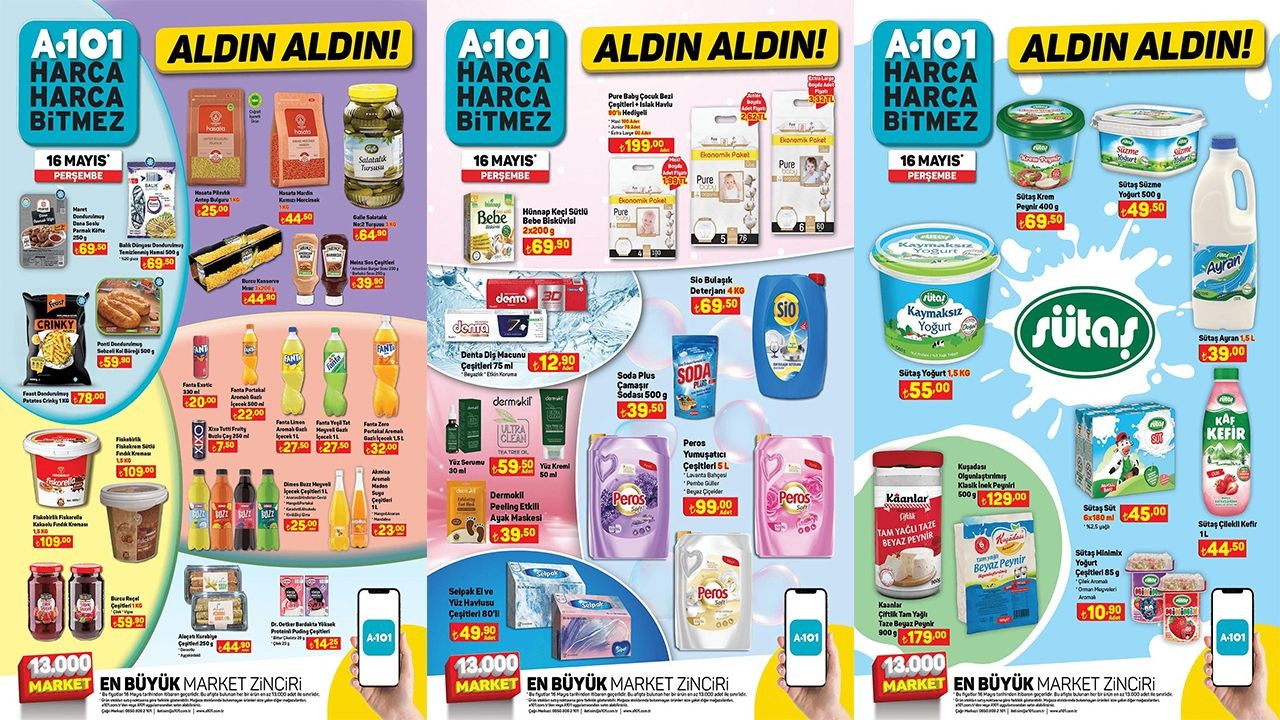 Yeni katalogta sürpriz ürünler! 16 Mayıs 2024 A101 Aktüel Kataloğu