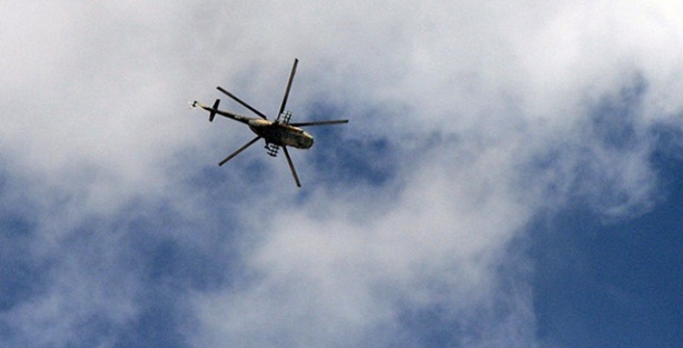 Varil bombası helikopterin içinde patladı