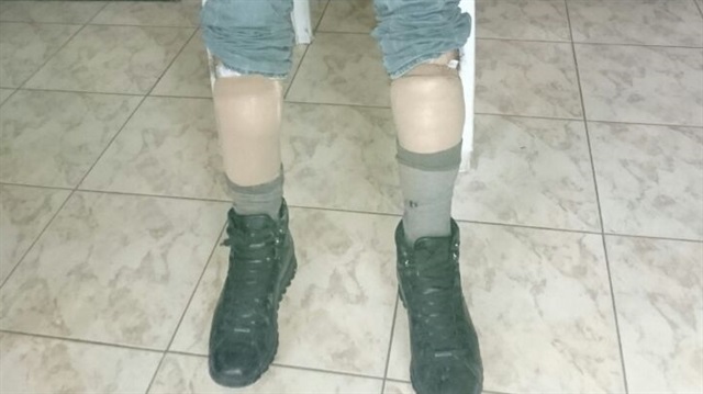 Varis çorabına uyuşturucu saklamış