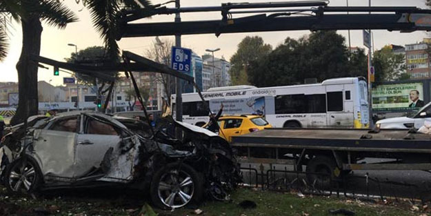 Vatan Caddesi'nde korkunç kaza! Metrelerce takla attı