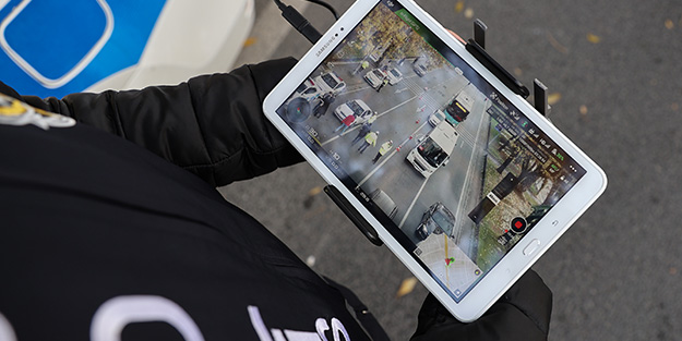 Vatan Caddesi'ndeki sürücülere drone sürprizi