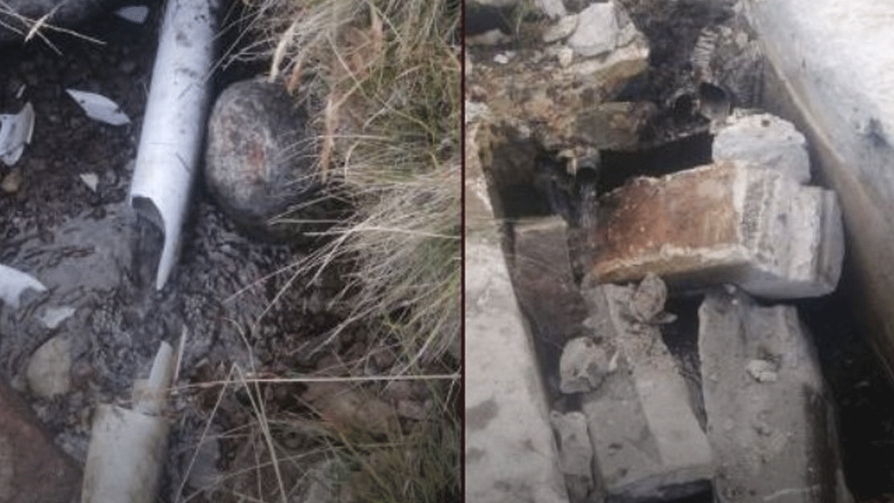 Vatan hainliği değil de nedir: Bolu'da içme suyu borularını parçaladılar!