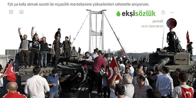 Vatana ve şehitlere ihanet! Lağım çukuru Ekşi'de küstah 15 Temmuz paylaşımları