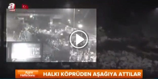 Vatandaşı köprüden aşağıya attılar!