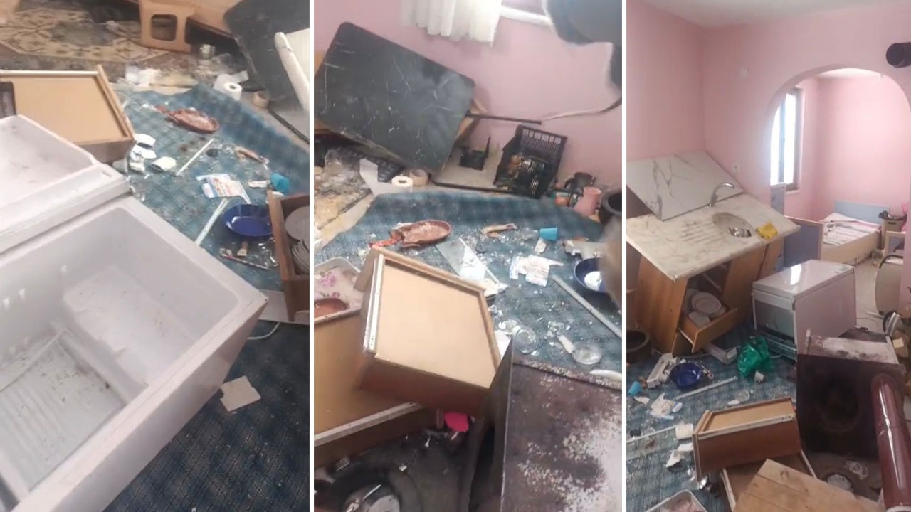 Vay ayı vay! Kırdığı cam ayağını kesince evi yıktı