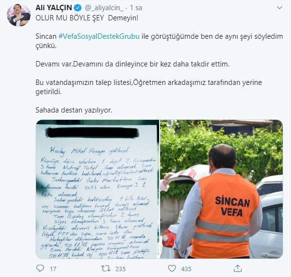 Vefa Destek Grupları vatandaşın her isteğine yetişiyor 
