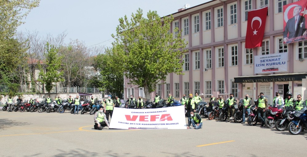 Vefa Sosyal Destek Grupları’nın yardımına motosikletliler yetişti 