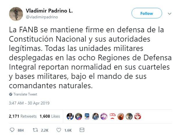 Venezuela Savunma Bakanı: 