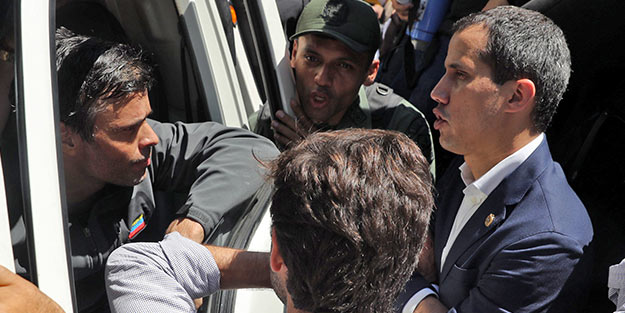 Venezuela'da hareketli anlar! Büyükelçiliğe sığındılar