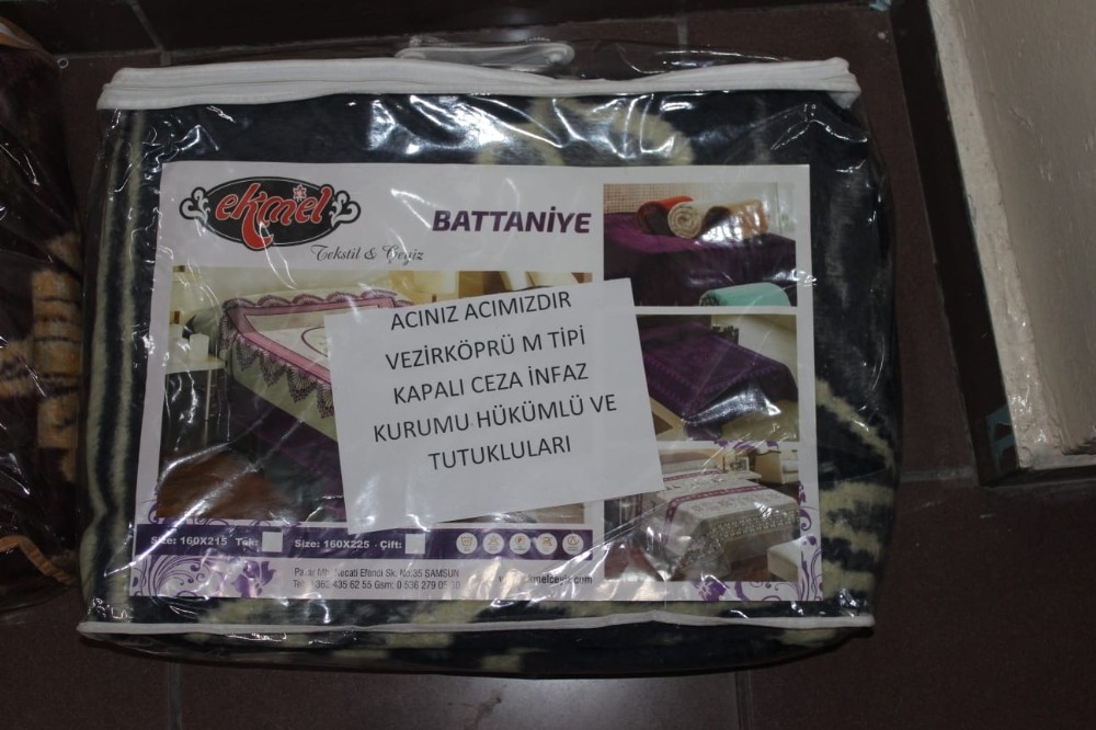 Vezirköprü Adliyesi depremzedeleri unutmadı 