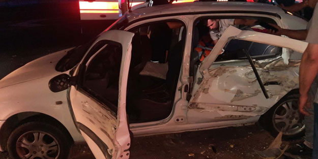 Vidanjör ile otomobil çarpıştı: 3 yaralı