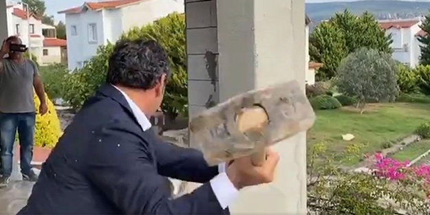 Villası mühürlenen CHP'li Erdoğdu'dan balyozlu şov!