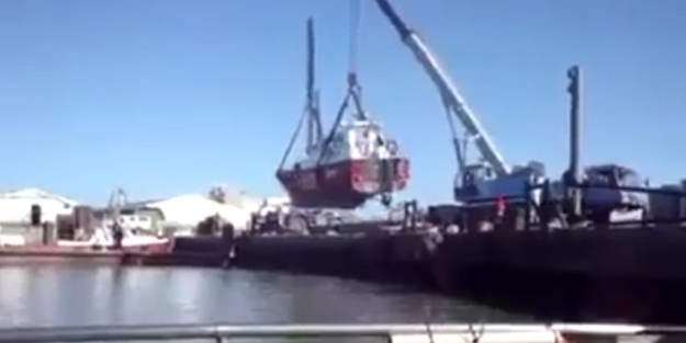 Vinç deviren tekne - VIDEO