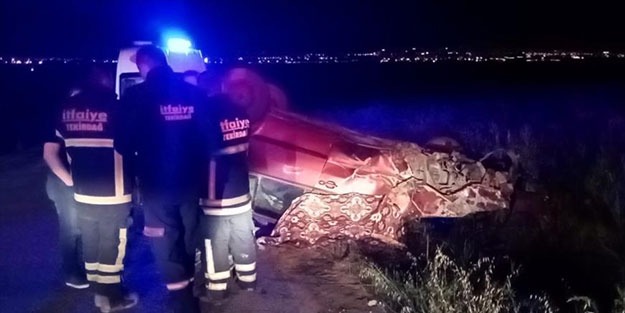 Virajda devrilip takla attı! 1 ölü