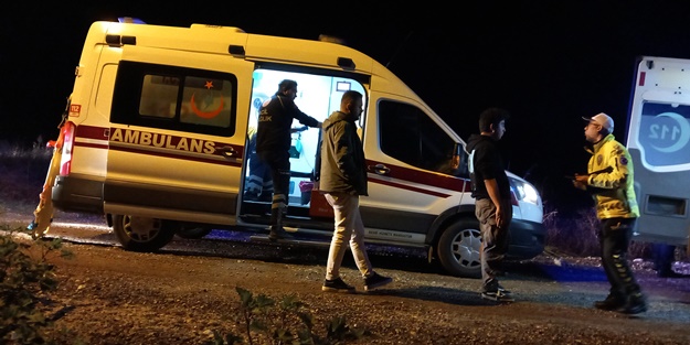 Virajı alamayan araç uçuruma yuvarlandı