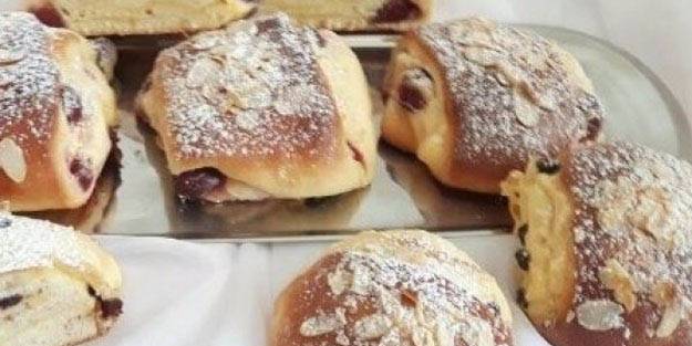 Vişneli pudingli çörek tarifi nasıl yapılır? Vişneli pudingli çörek tarifi ve malzemeleri