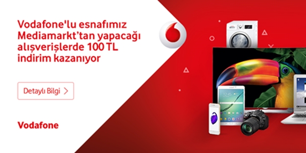 Vodafone’lu esnafa mediamarkt.com.tr alışverişlerinde indirim
