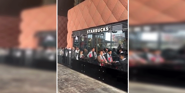 Vurmadılar, kırmadılar! AK Gençlik'ten örnek Starbucks eylemi
