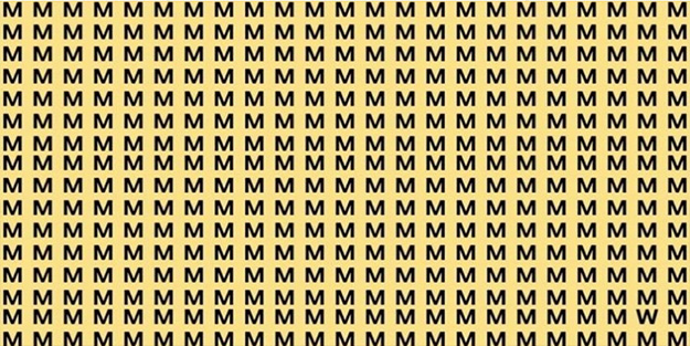 'W' harfini 5 saniyede bulanın dahi olduğu iddia ediliyor!