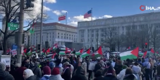 Washington'da Gazze yürüyüşü!