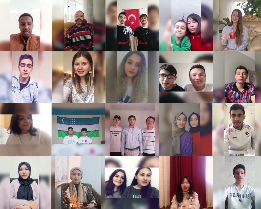 Yabancı öğrencilerden “Evde kal” mesajı 