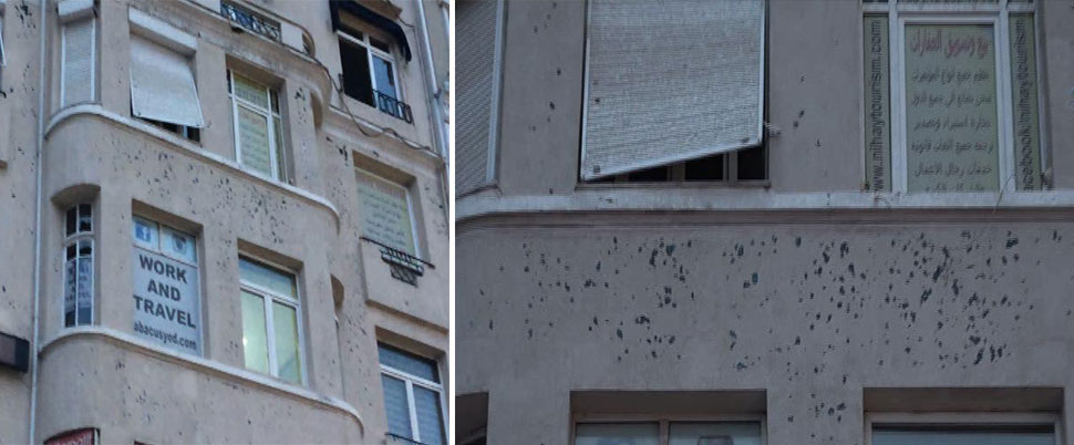 Yağış bir binayı delik deşik etti