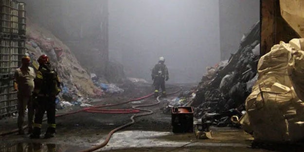 Yakıt hazırlama tesisinde korkutan yangın