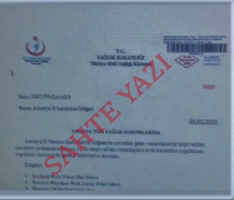 Yalan korona virüsü paylaşımına suç duyurusu 