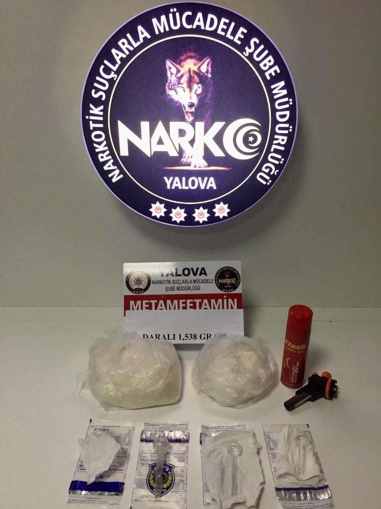 Yalova’da 1.5 kilo metamfetamin ele geçirildi 