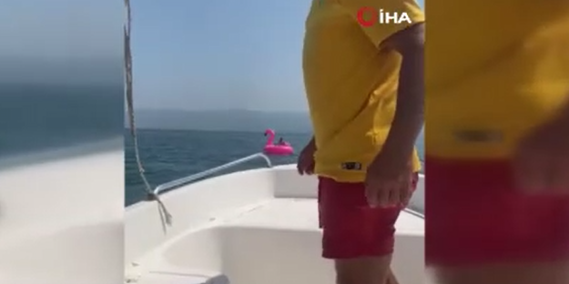 Yalova’da deniz simidiyle açıklara sürüklenen çocuk böyle kurtarıldı