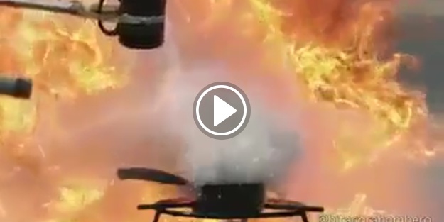 Yanan yağ tenceresine su dökerseniz ne olur?