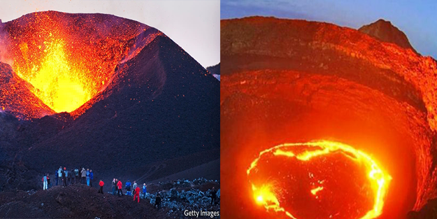 Yanardağın içine düşen yaşlı adamın feci sonu!