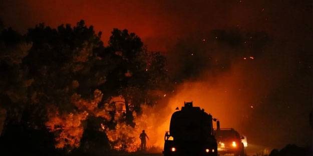Yangın bölgesine Meteoroloji'den kritik uyarı