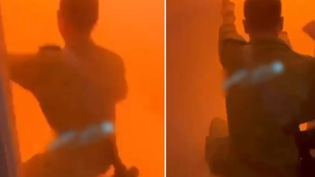 Yangın İsrail üsse sıçradı, İsrailli askerler alevlerin arasında kaldı