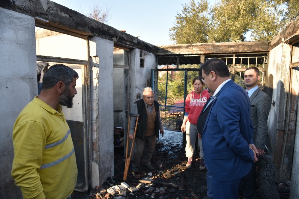 Yangın mağduru aileye yardım eli 