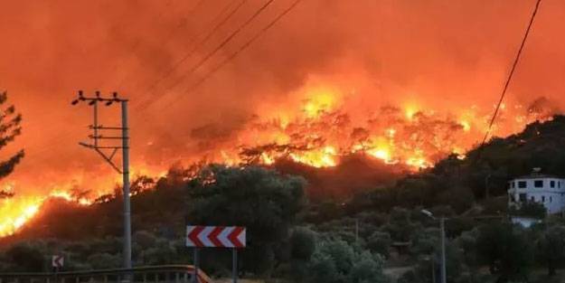 Yangın nedeniyle Milas'ta 5 mahalle tahliye edildi