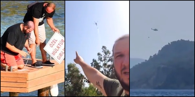 Yangın, 'özel mülk' tabelası astığı yazlığına yönelince feryat figan etti! Şahan Gökbakar, kurtarılınca evine döndü