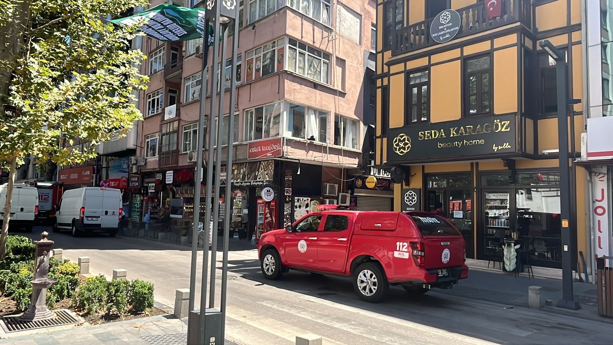 Yangın solaryum cihazından çıktı