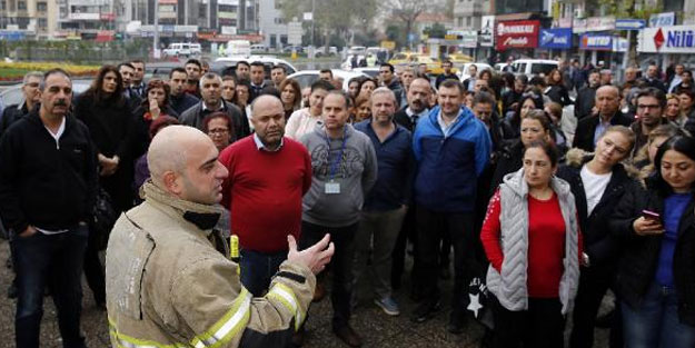 Yangın tatbikatını gerçek sandılar