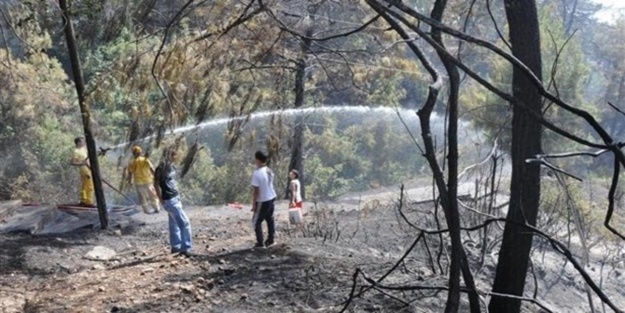 Yangına hortumla müdahale