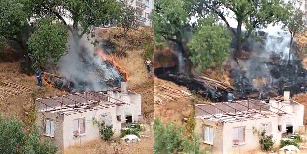 Yangına ilk müdahaleyi halk yaptı
