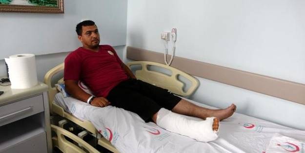 Yangına müdahale ederken ayak bileği kırılan Azerbaycanlı itfaiyeci ameliyat edildi