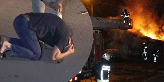 Yangında can pazarı! Her şey 5 dakika içerisinde oldu