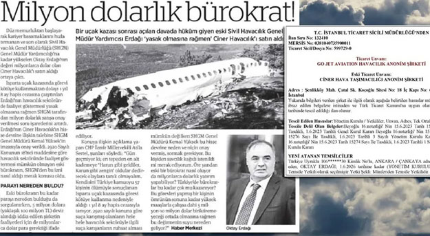 Yanlış okumuyorsunuz! Havayolu şirketini alan bürokrat ortaya çıktı